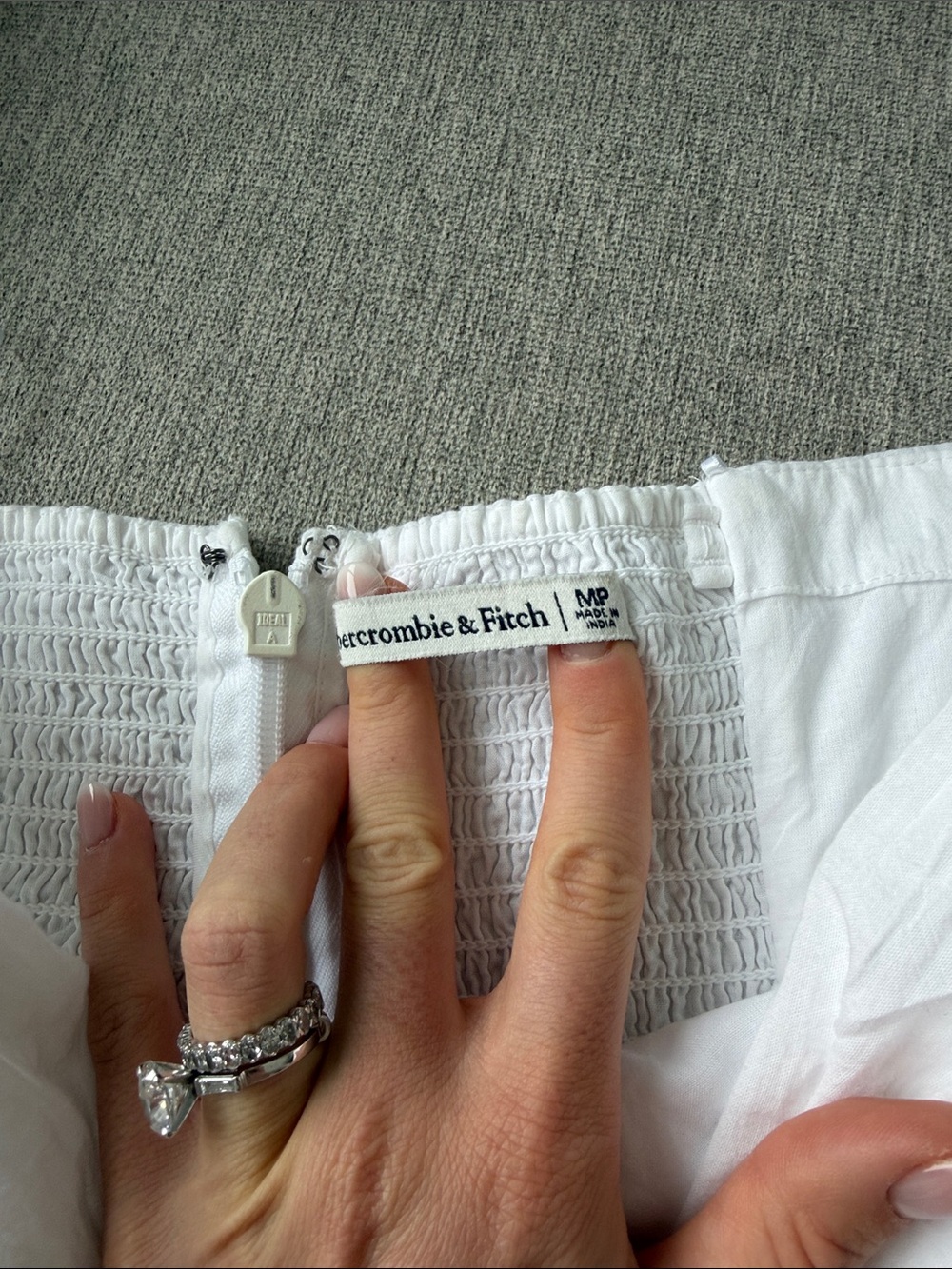 Abercrombie & Fitch White Strapless Ruffled Mini Dress - Picture 2 of 2
